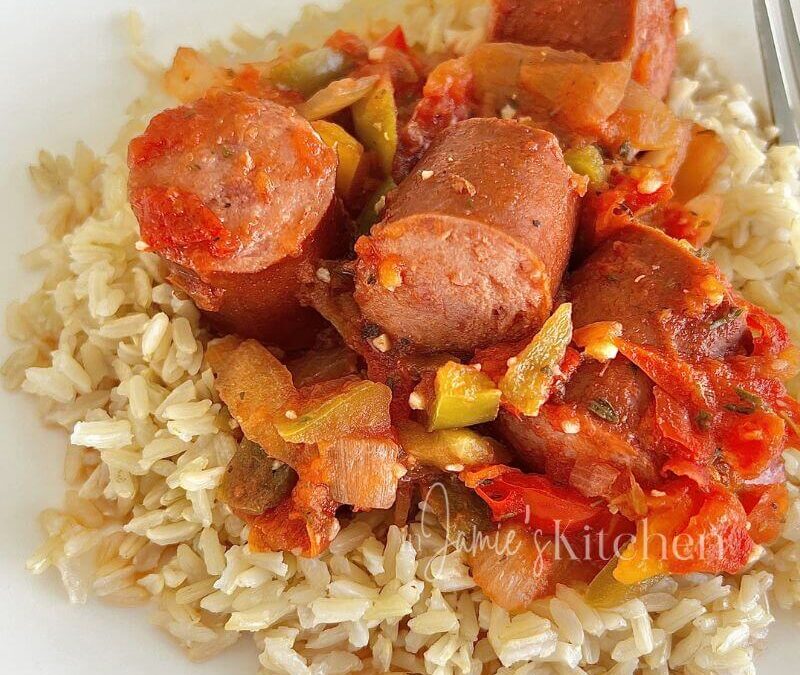 Slow Cooker Sausage and Peppers