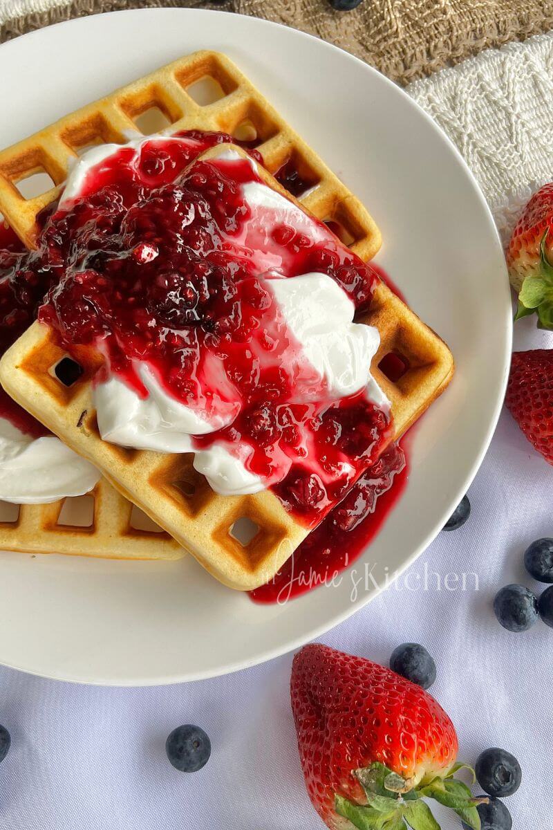 Very Berry Waffles - In Jamie's Kitchen