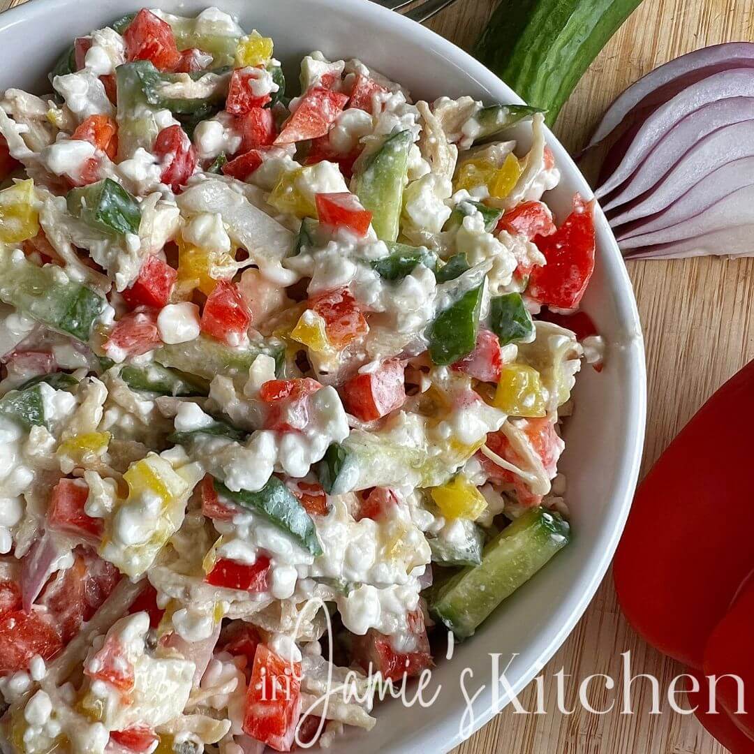 chicken power bowl in jamies kitchen