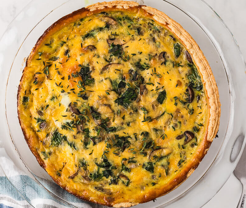 Spinach and Mushroom Quiche