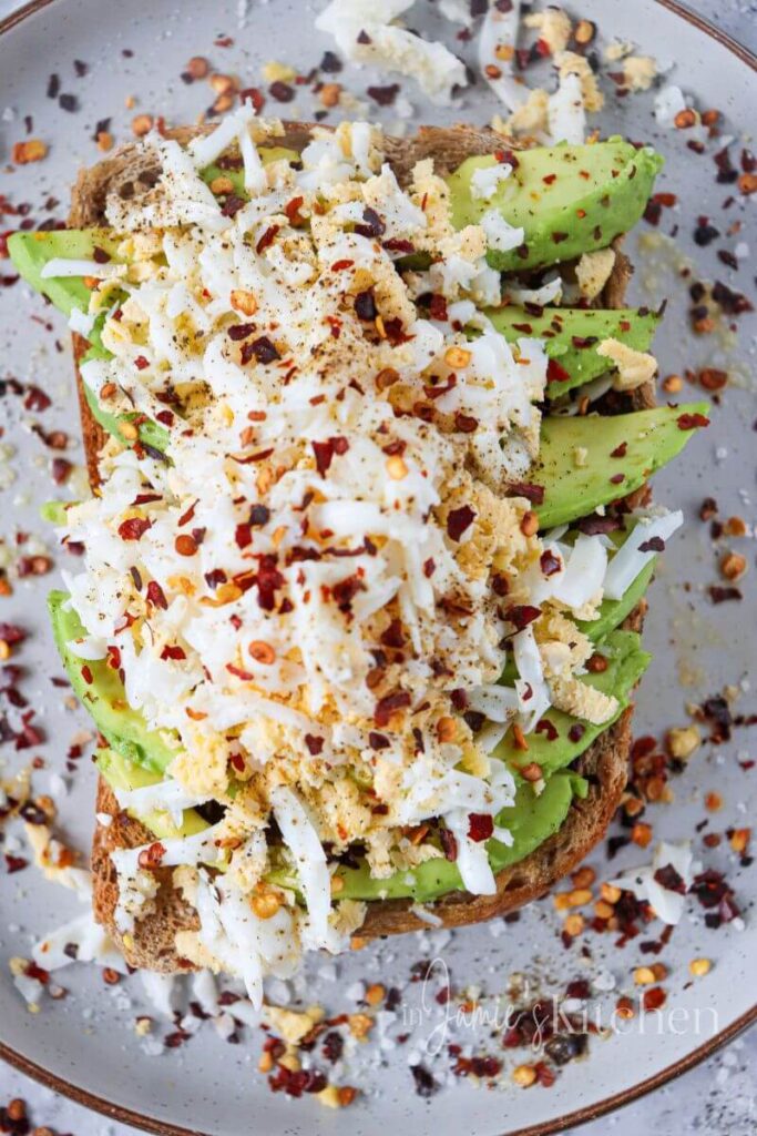 easy-avocado-recipes-avocado-toast-toppings-eggs-and-avocado-breakfast-avocado-toast-with-hard-boiled-egg-toast-recipes-healthy-breakfast-recipes-sourdough-toast-ideas-breakfast-recipes-with-bread-and-egg-in-jamies-kitchen