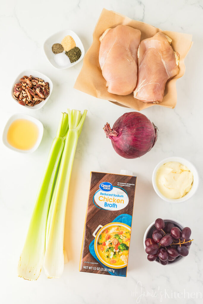 chicken-salad-with-grapes-and-pecans-chicken-salad-for-sandwiches-chicken-salad-recipe-easy-how-to-cook-chicken-for-chicken-salad-in-jamies-kitchen