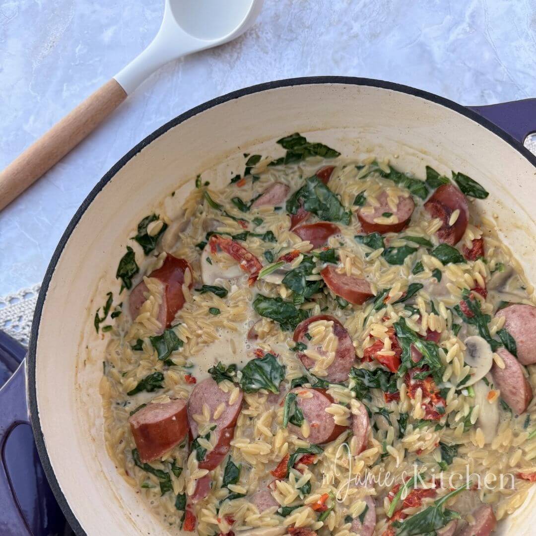 One Pot Marry Me Orzo (with Sausage)-image