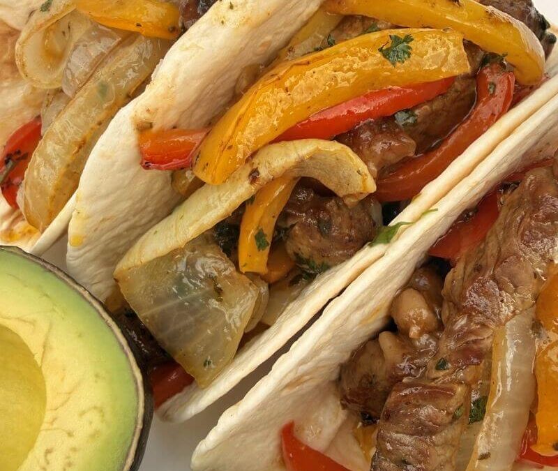 Marinated Sheet Pan Steak Fajitas (Easy Oven Recipe)