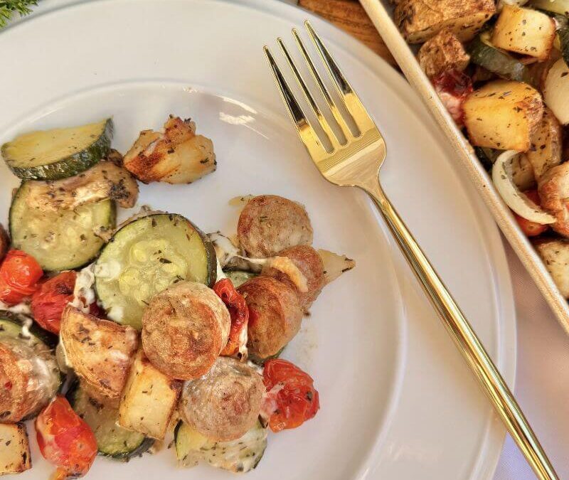 Chicken Sausage & Veggie Sheet Pan Dinner