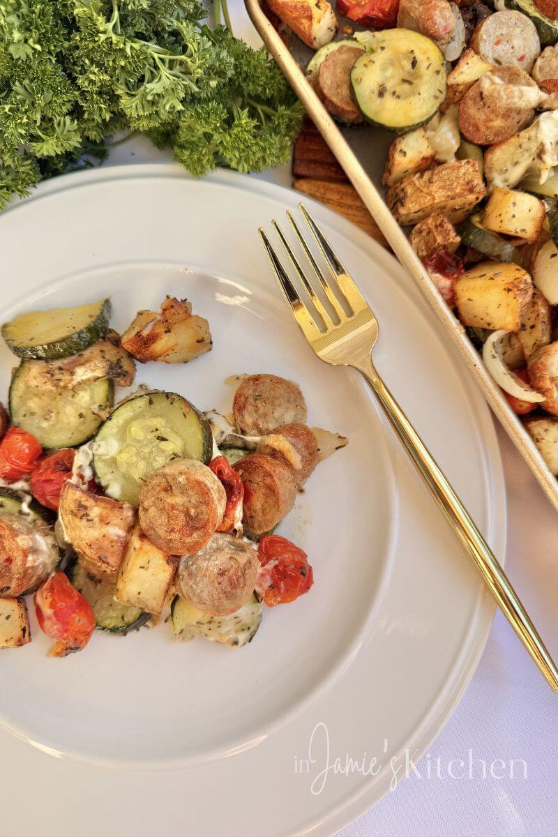 Chicken Sausage & Veggie Sheet Pan Dinner