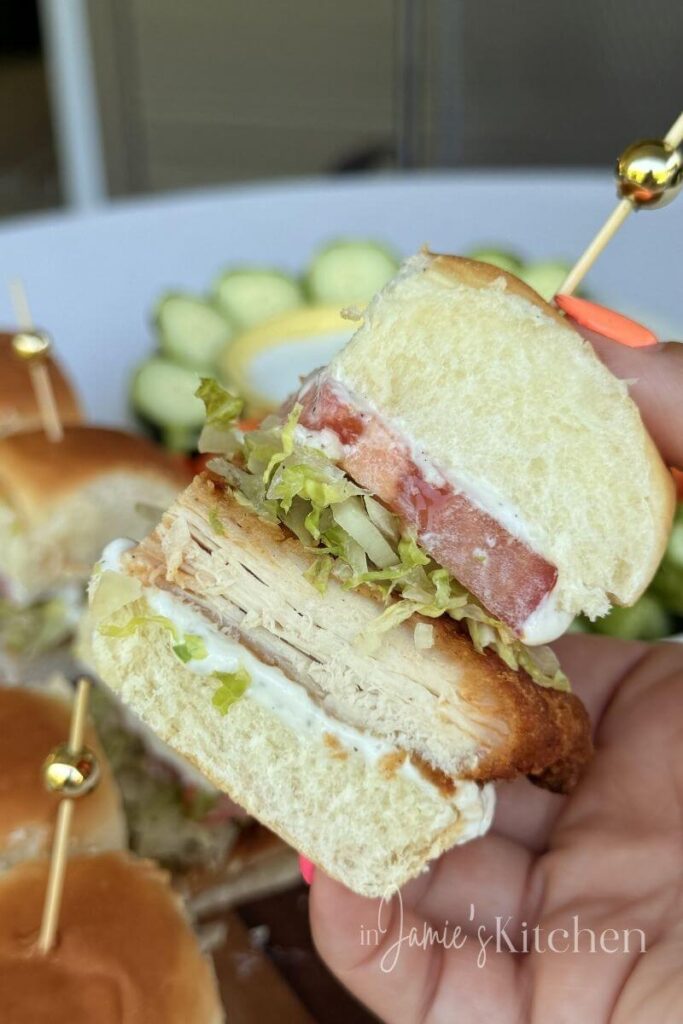 crispy-chicken-sliders-chicken sandwich-sliders-in-jamies-kitchen-game-day-snacks